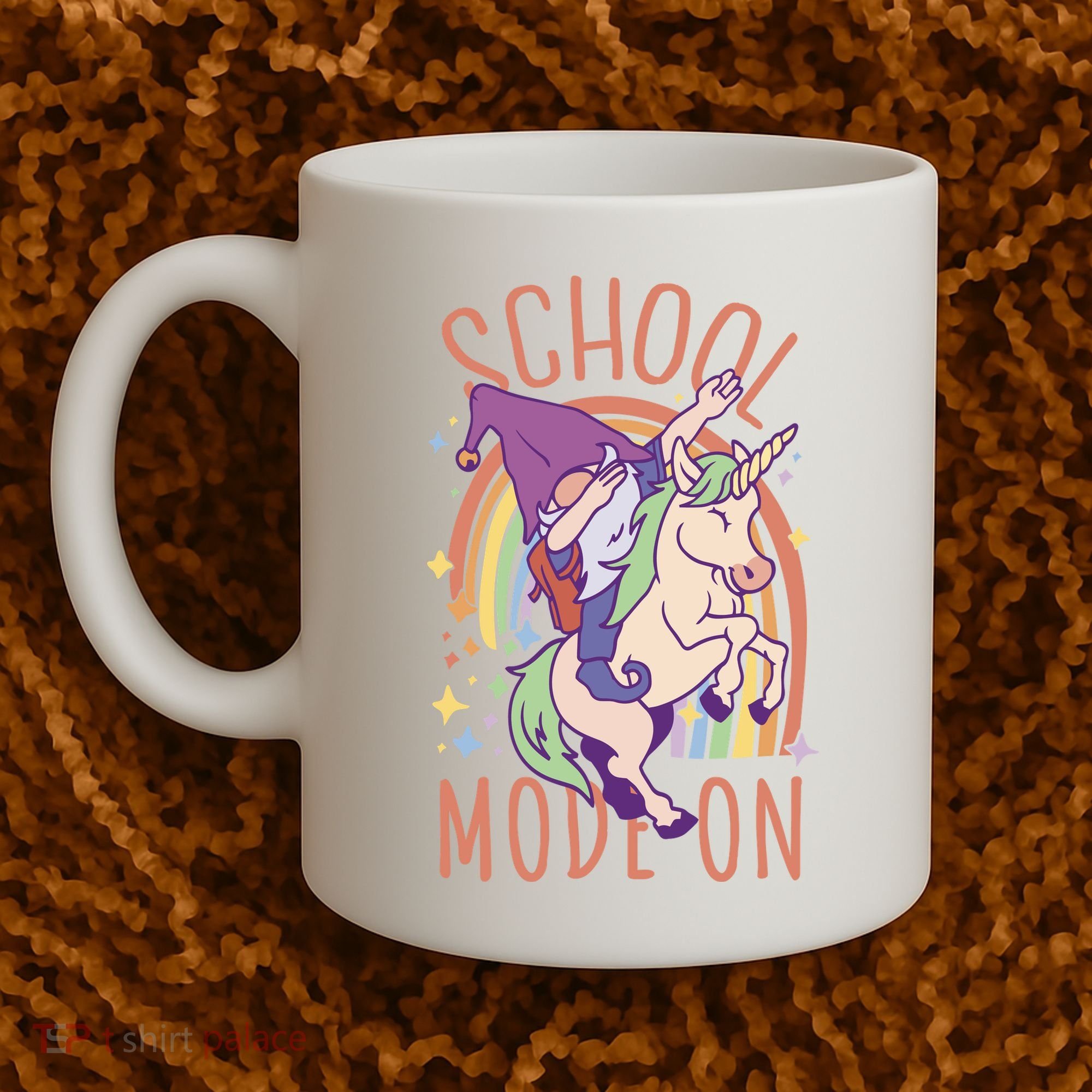 School Mode On Gnome Unicorn Rainbow Dab Coffee Mug