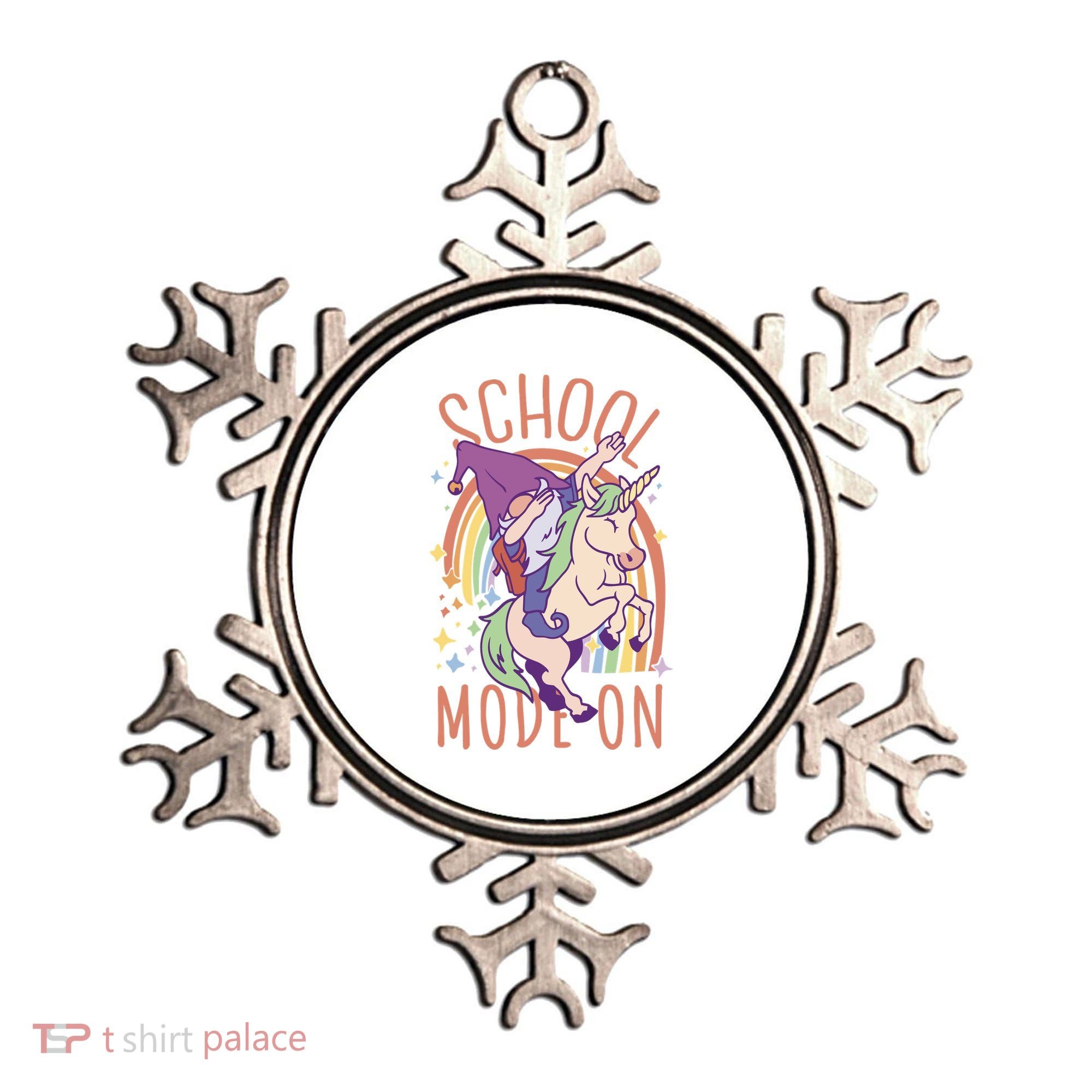 School Mode On Gnome Unicorn Rainbow Dab Ornament