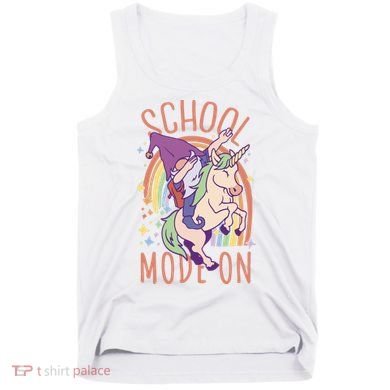 School Mode On Gnome Unicorn Rainbow Dab Tank Top