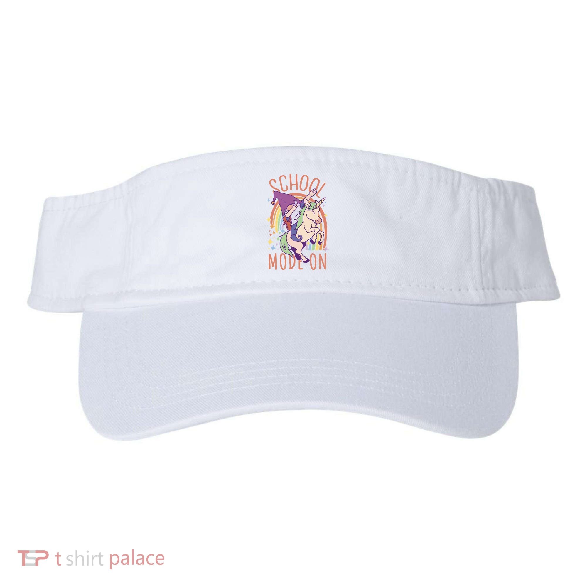 School Mode On Gnome Unicorn Rainbow Dab Visor