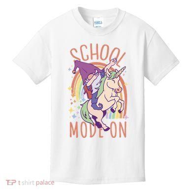 School Mode On Gnome Unicorn Rainbow Dab Kids T-Shirt
