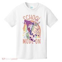 School Mode On Gnome Unicorn Rainbow Dab Kids T-Shirt thumb 0