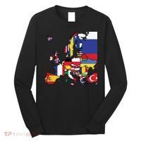 Simple Map Of Europe With Country Flags Long Sleeve Shirt thumb 0