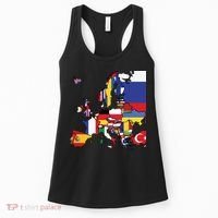 Simple Map Of Europe With Country Flags Women's Tank Top thumb 0