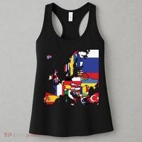 Simple Map Of Europe With Country Flags Women's Tank Top thumb 3