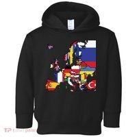 Simple Map Of Europe With Country Flags Toddler Hoodie thumb 0