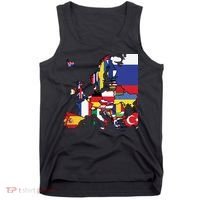 Simple Map Of Europe With Country Flags Tank Top thumb 0