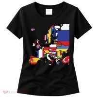 Simple Map Of Europe With Country Flags Women's T-Shirt thumb 0