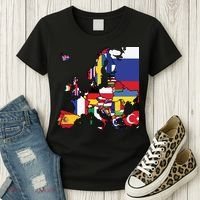 Simple Map Of Europe With Country Flags Women's T-Shirt thumb 3