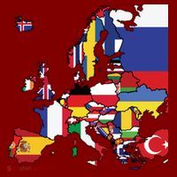 Simple Map Of Europe With Country Flags Apron thumb 3