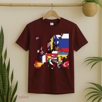 Simple Map Of Europe With Country Flags T-Shirt thumb 2