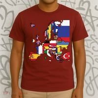 Simple Map Of Europe With Country Flags T-Shirt thumb 3