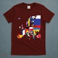 Simple Map Of Europe With Country Flags T-Shirt thumb 5