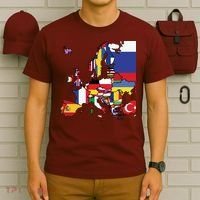 Simple Map Of Europe With Country Flags T-Shirt thumb 6