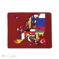 Simple Map Of Europe With Country Flags Mousepad thumb 0