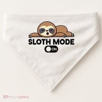 Sloth Mode On Funny Lazy USA-Made Doggie Bandana thumb 0