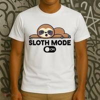 Sloth Mode On Funny Lazy T-Shirt thumb 3