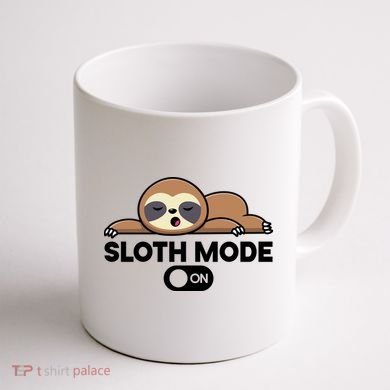 Sloth Mode On Funny Lazy Coffee Mug back