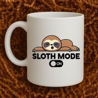 Sloth Mode On Funny Lazy Coffee Mug thumb 2