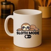 Sloth Mode On Funny Lazy Coffee Mug thumb 4