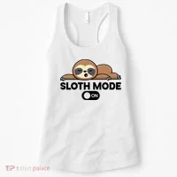 Sloth Mode On Funny Lazy Women's Tank Top thumb 0