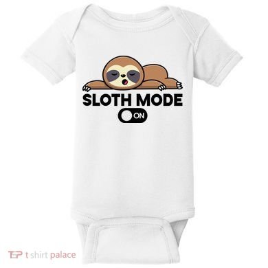 Sloth Mode On Funny Lazy Baby Bodysuit