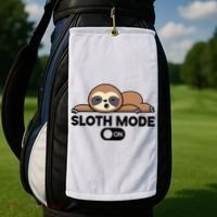 Sloth Mode On Funny Lazy Golf Towel thumb 2
