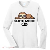 Sloth Mode On Funny Lazy Women's Long Sleeve Shirt thumb 0