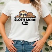 Sloth Mode On Funny Lazy Women's T-Shirt thumb 2