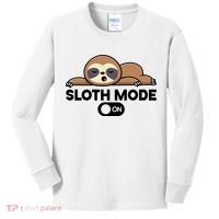 Sloth Mode On Funny Lazy Kids Long Sleeve Shirt thumb 0