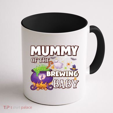 Spooky Mama Of Brewing Halloween Theme Shower Gift Coffee Mug back