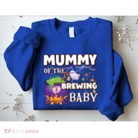 Spooky Mama Of Brewing Halloween Theme Shower Gift Sweatshirt thumb 2
