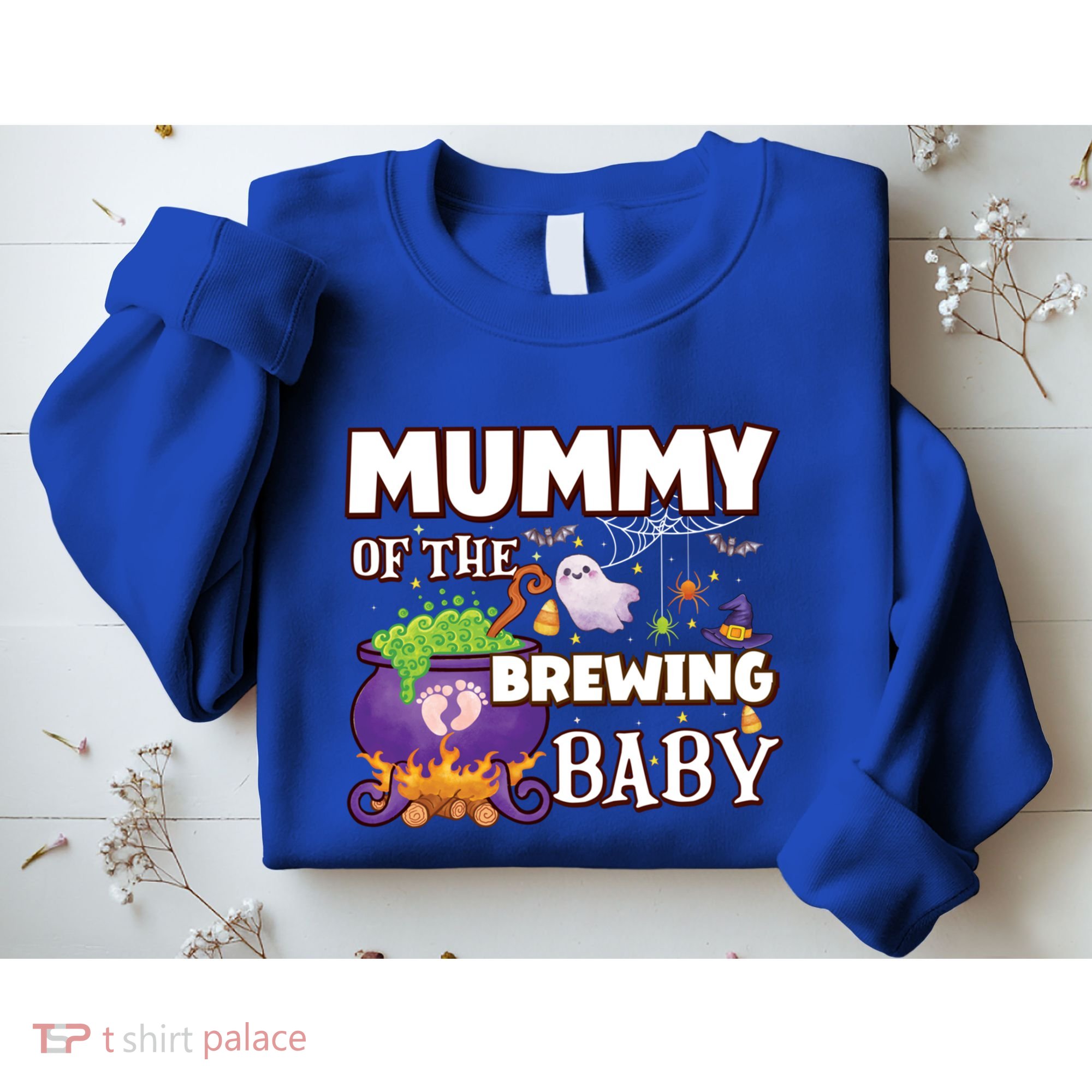 Spooky Mama Of Brewing Halloween Theme Shower Gift Sweatshirt