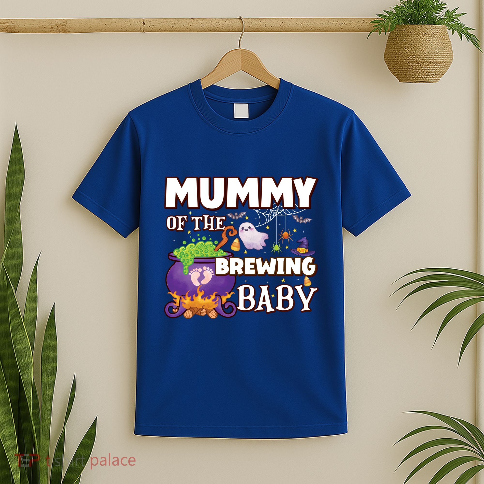 Spooky Mama Of Brewing Halloween Theme Shower Gift T-Shirt