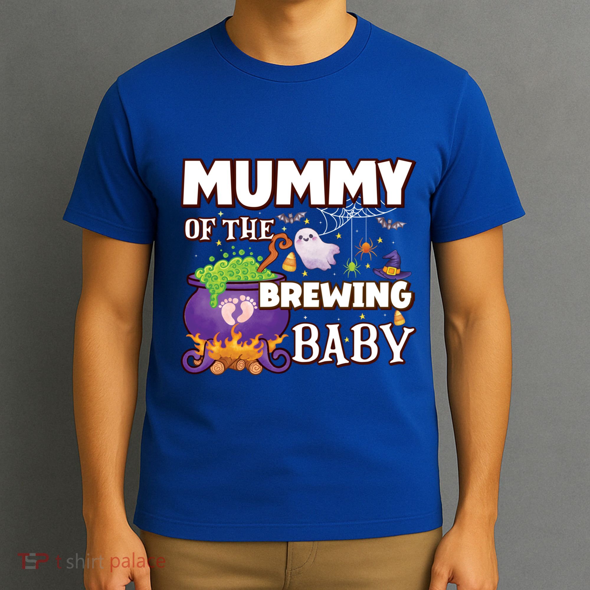 Spooky Mama Of Brewing Halloween Theme Shower Gift T-Shirt
