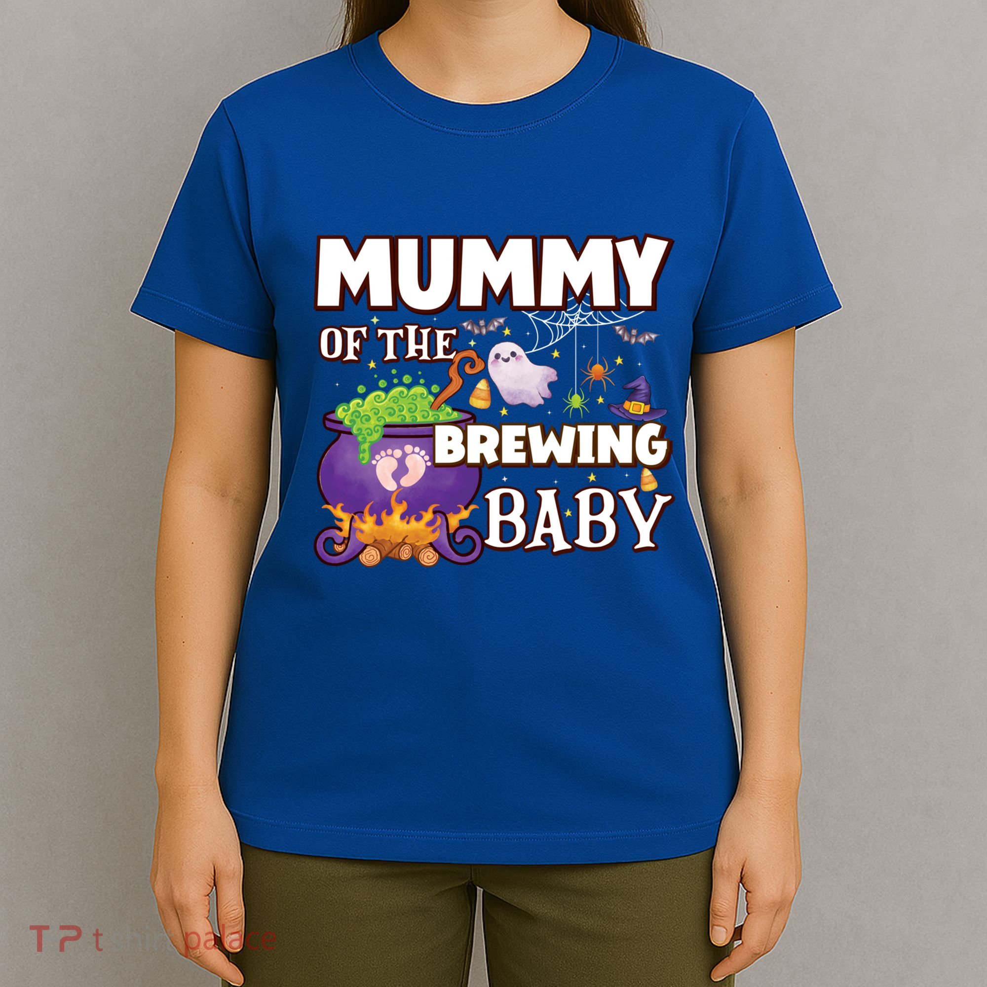 Spooky Mama Of Brewing Halloween Theme Shower Gift T-Shirt