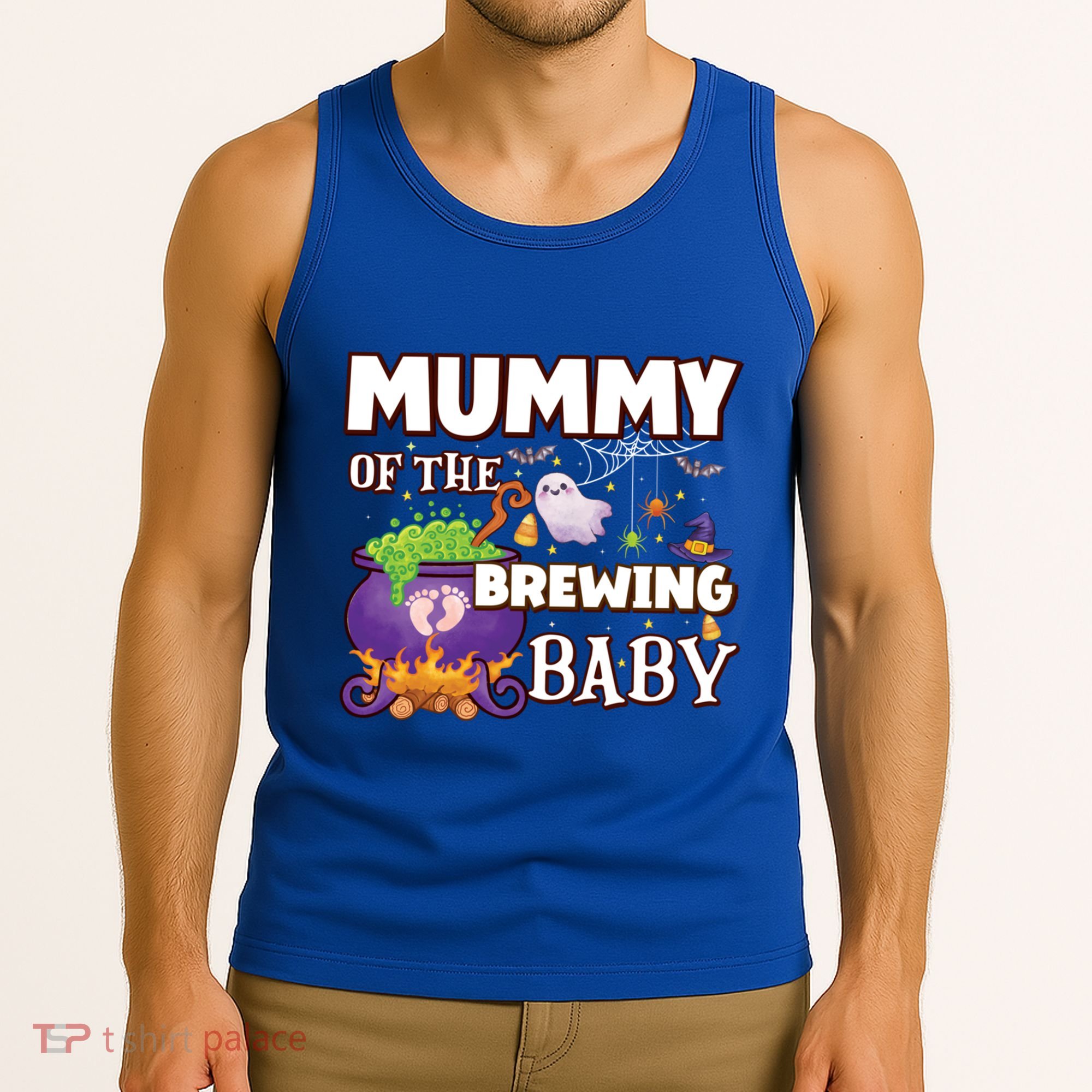 Spooky Mama Of Brewing Halloween Theme Shower Gift Tank Top