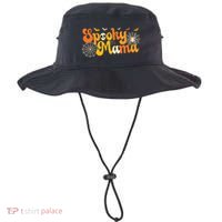 Spooky Mama Outfit Witch Mom Halloween Retro Groovy Gift Bucket Hat thumb 0