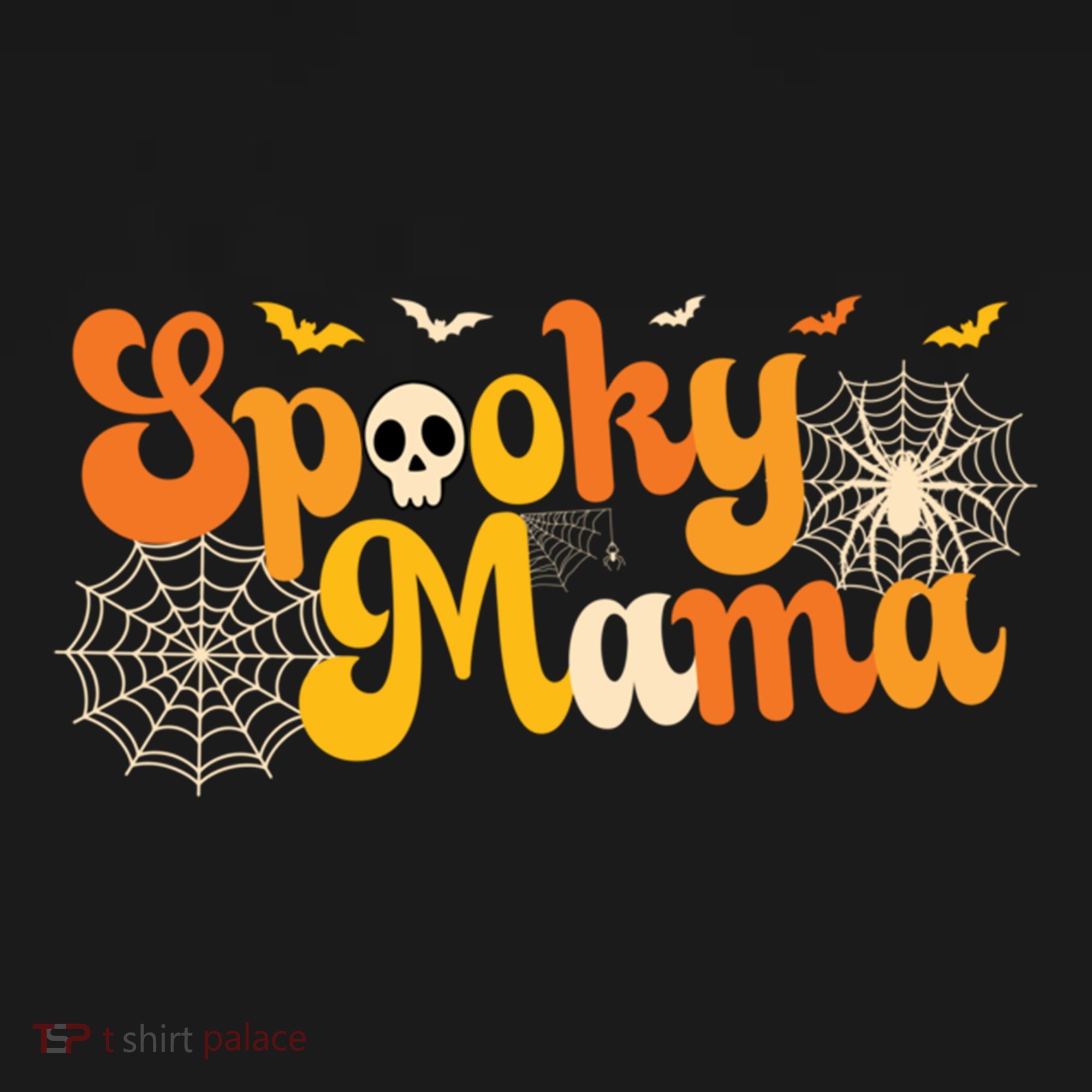 Spooky Mama Outfit Witch Mom Halloween Retro Groovy Gift Pajama Set