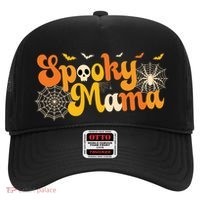 Spooky Mama Outfit Witch Mom Halloween Retro Groovy Gift Hat thumb 0