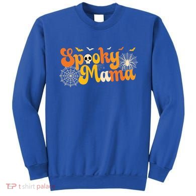 Spooky Mama Outfit Witch Mom Halloween Retro Groovy Gift Sweatshirt