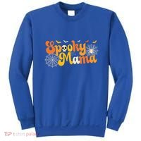 Spooky Mama Outfit Witch Mom Halloween Retro Groovy Gift Sweatshirt thumb 0