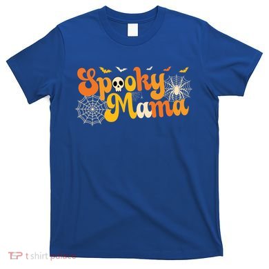 Spooky Mama Outfit Witch Mom Halloween Retro Groovy Gift T-Shirt