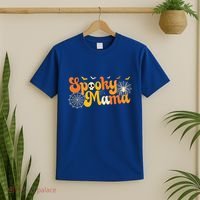 Spooky Mama Outfit Witch Mom Halloween Retro Groovy Gift T-Shirt thumb 2