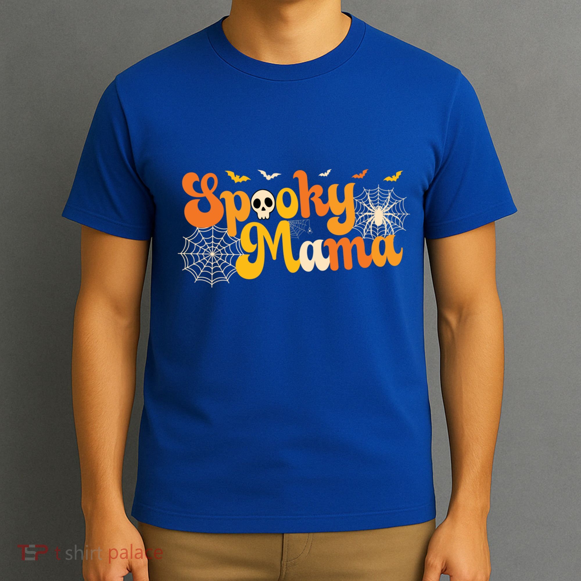 Spooky Mama Outfit Witch Mom Halloween Retro Groovy Gift T-Shirt