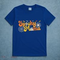 Spooky Mama Outfit Witch Mom Halloween Retro Groovy Gift T-Shirt thumb 5