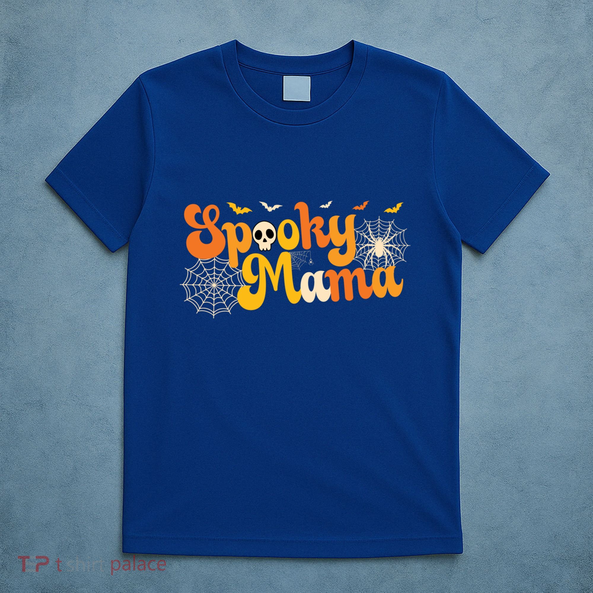 Spooky Mama Outfit Witch Mom Halloween Retro Groovy Gift T-Shirt