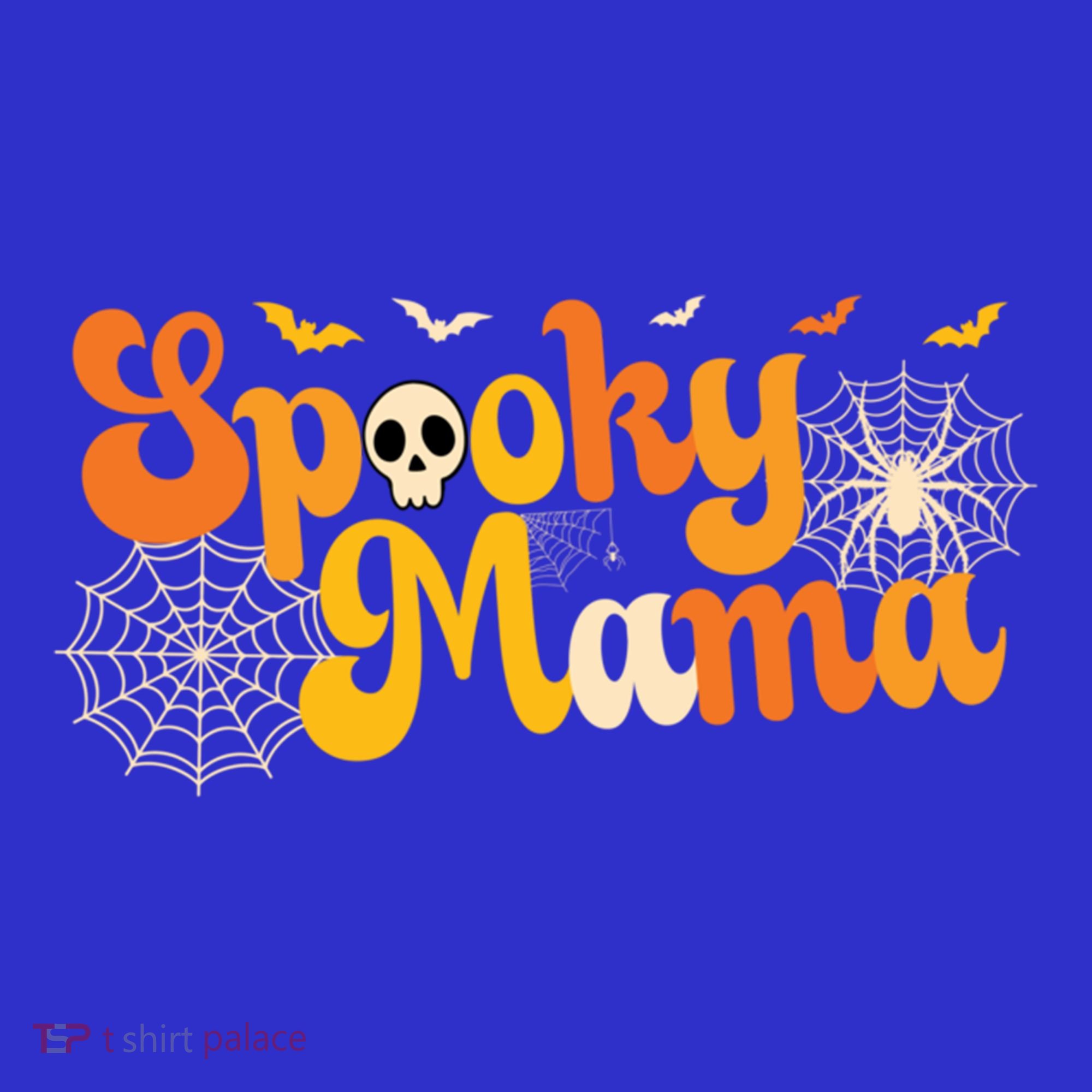 Spooky Mama Outfit Witch Mom Halloween Retro Groovy Gift Polo