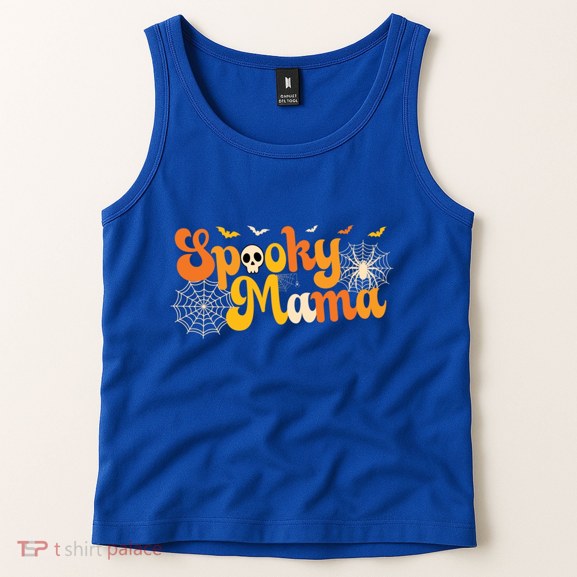 Spooky Mama Outfit Witch Mom Halloween Retro Groovy Gift Tank Top