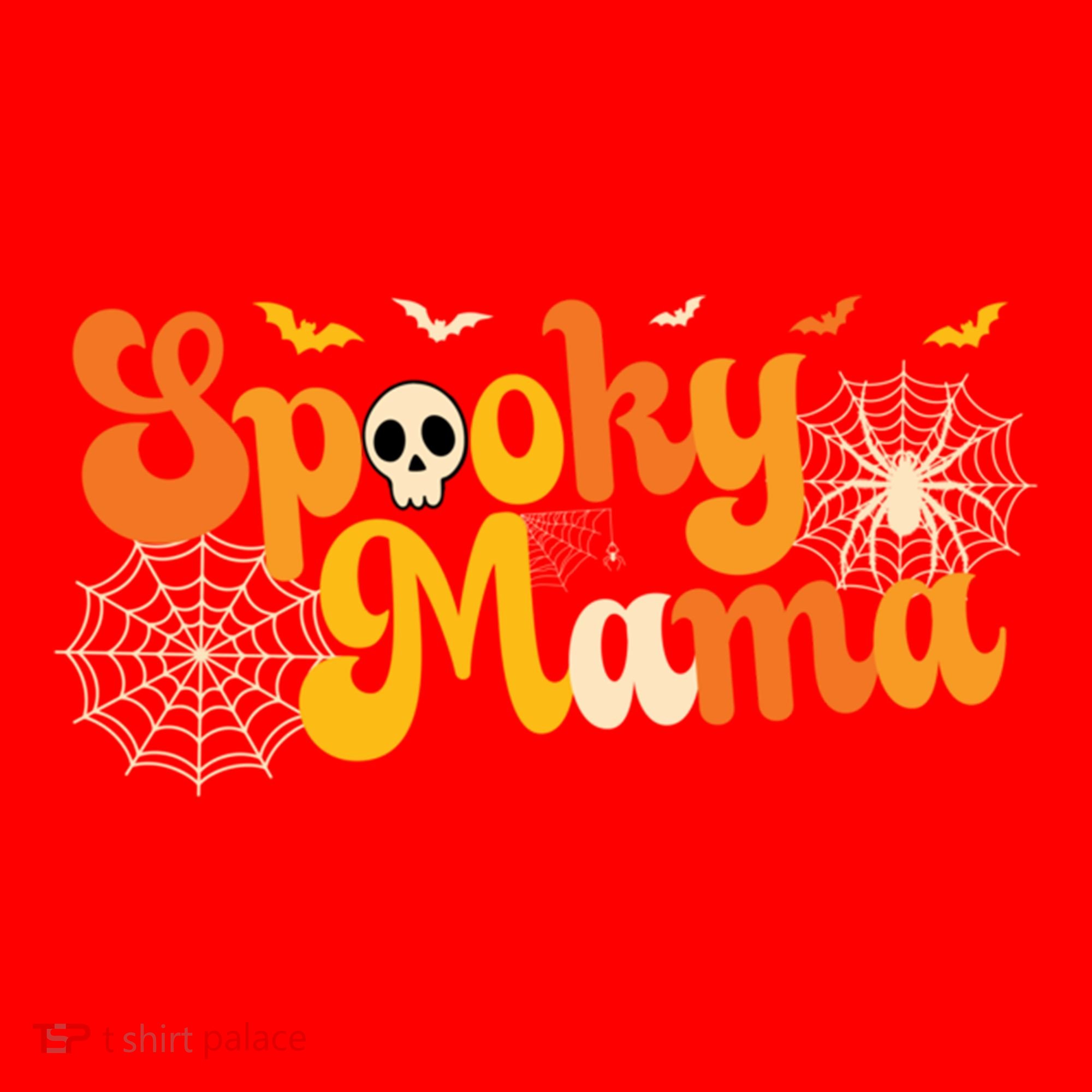 Spooky Mama Outfit Witch Mom Halloween Retro Groovy Gift Santa Hat